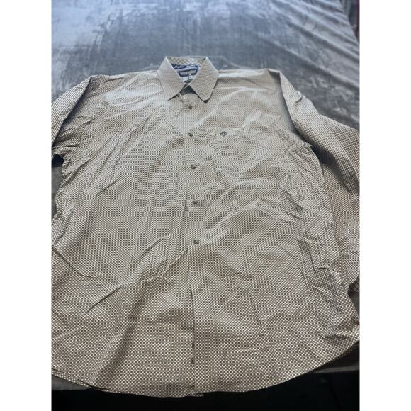 Wrangler George Strait Button Up Shirt Adult XL Tan Long Sleeve Cowboy Western - Picture 1 of 6
